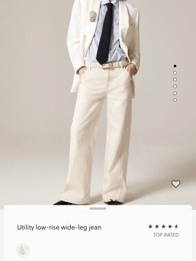 J.Crew Utility low rise wide leg jeans